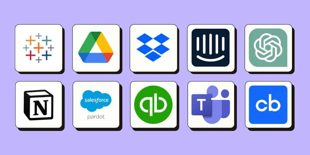 โลโก้ของ MCP Server ยอดนิยมที่ให้ใช้งานฟรี ได้แก่ Notion, Stripe, Airtable และ Google Drive